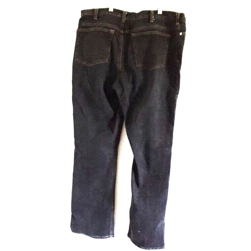 lands end jeans 36 x 31 women's 16 black straight leg heavier denim pants xl exc